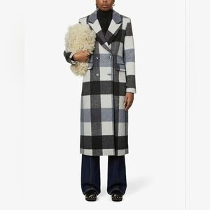 Reformation York Checked Woven Coat